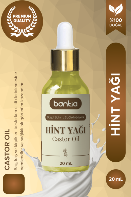 20 ml Bontia Hint yağı, saç, kirpik ve kaşlar için besleyici ve güçlendirici destek sunar.