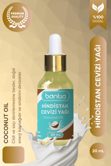 20 ml Bontia hindistan cevizi yağı, nemlendirici, besleyici ve çok yönlü kullanım sunar.